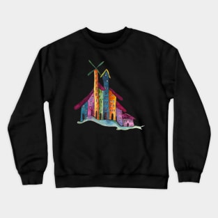 WINDMILL HOUSE || WATERCOLOR Crewneck Sweatshirt